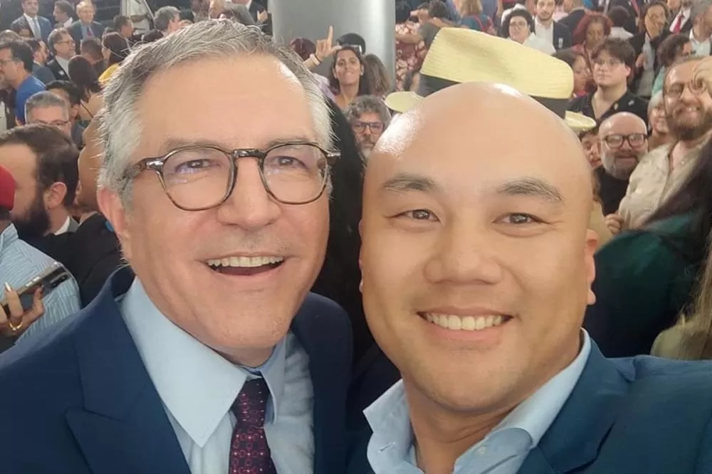 Alexandre Padilha, novo ministro da Sa&uacute;de, e o empres&aacute;rio Youyang Jiang