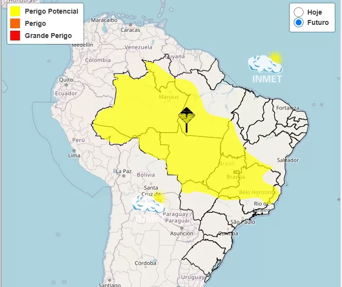 Inmet divulga alerta para chuvas intensas e ventos fortes em MT; veja