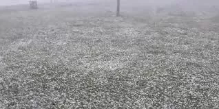 Granizo surpreende após período de seca em Primavera do Leste