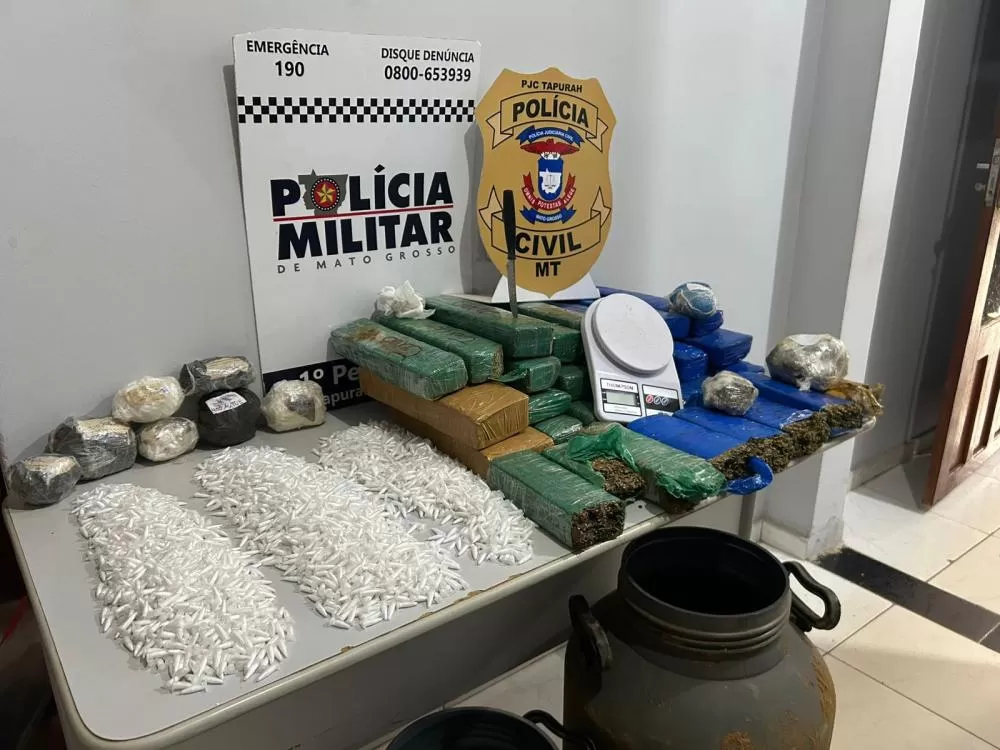 Polícia Civil desarticula depósito de drogas que seriam distribuídas em Itanhangá e Tapurah