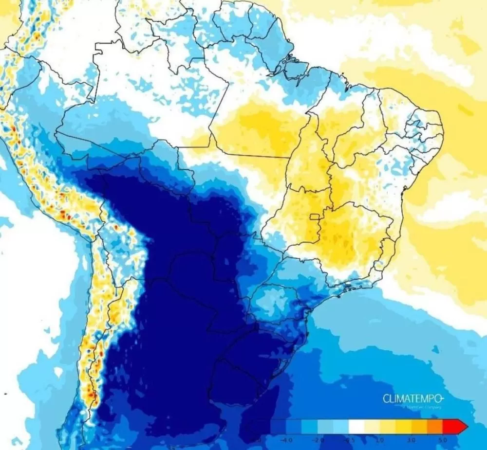 Frente fria no país deve trazer chuva a Mato Grosso
