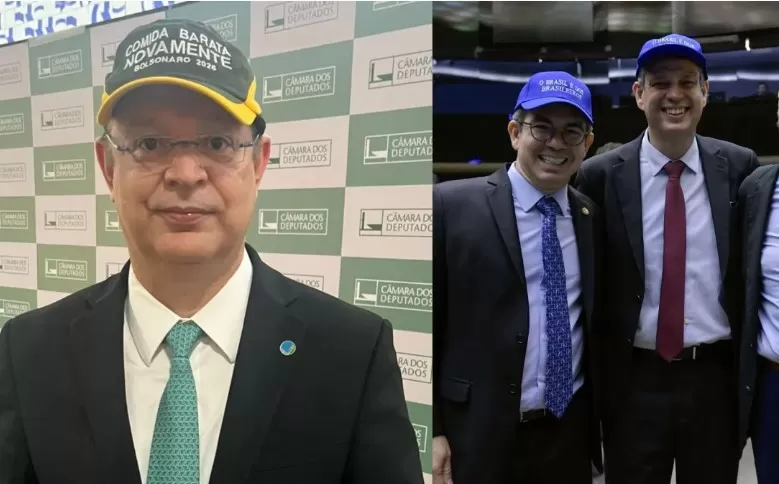 Parlamentares da oposição e governistas têm guerra de bonés temáticos