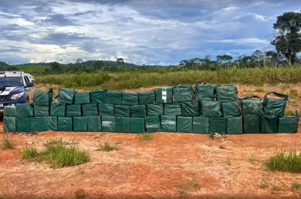 Polícia apreende mais de 1,5 tonelada de drogas próximo à pista de pouso em zona rural de MT