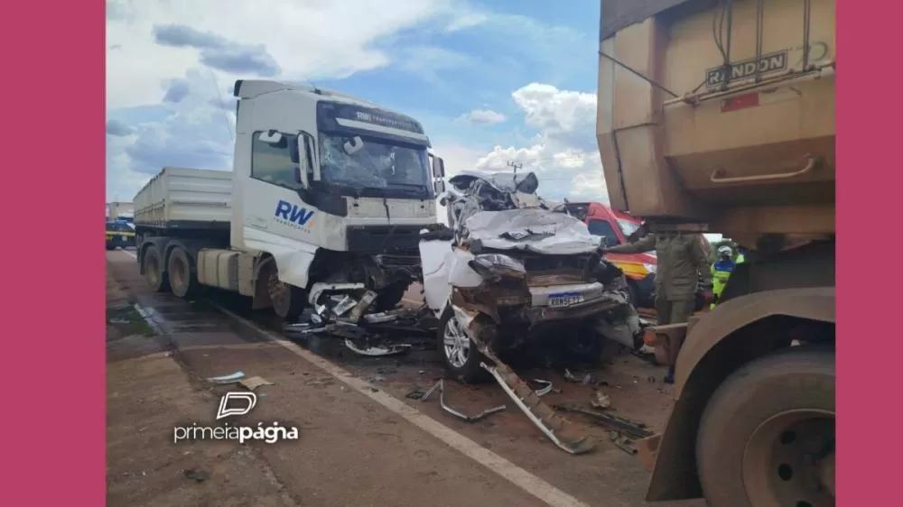 Engavetamento na BR-163 resulta em morte e 12 km de congestionamento