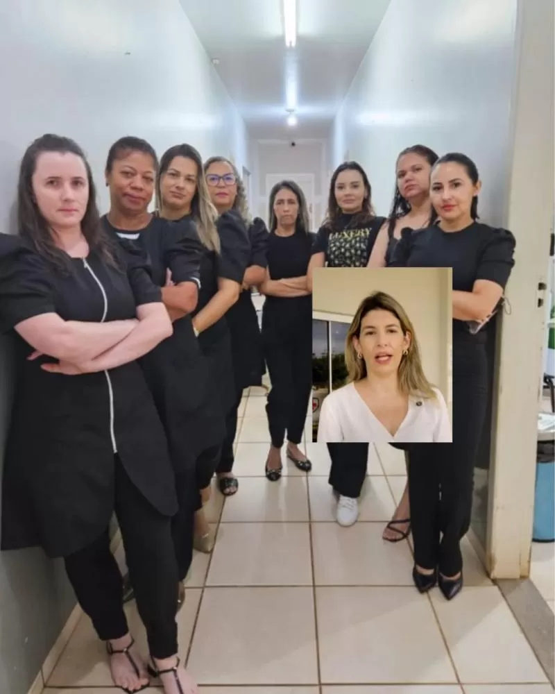 Servidores da Saúde de Campo Novo do Parecis atendem de preto por protesto