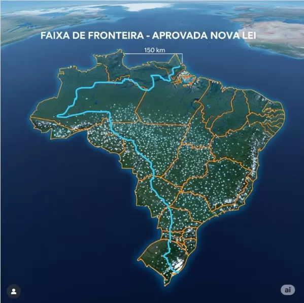 Nova faixa de fronteira benificiará 11 estados