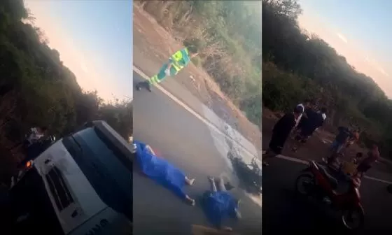 Amigos tentam ultrapassar caminhão, batem e morrem em MT