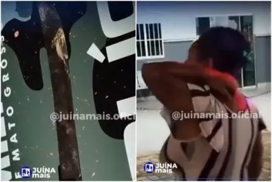 Mulher descobre traição e parte pra cima do marido com facão em Juína