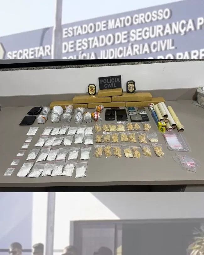 Polícia Civil apreende grande quantidade de drogas e prende dois suspeitos em Campo Novo do Parecis