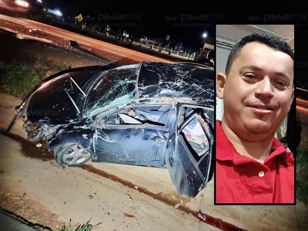 Motorista de 33 anos morre em acidente; esposa e dois filhos são resgatados vivos