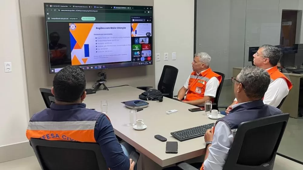 Defesa Civil do Estado reforça alerta de chuvas intensas a coordenadores municipais