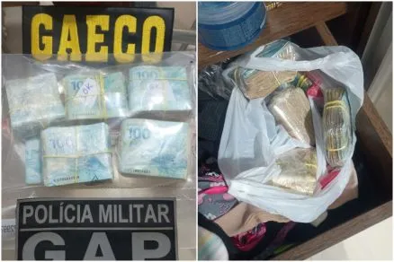 Gaeco prende sete por extorsão e apreende maços de dinheiro