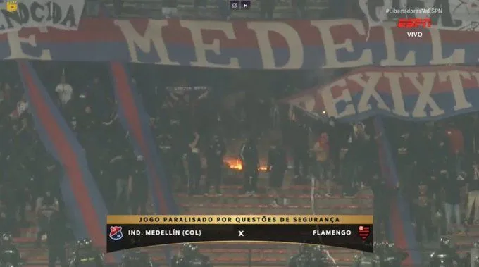 “Caos”: imprensa internacional destaca confusão em Ind. Medellín x Flamengo